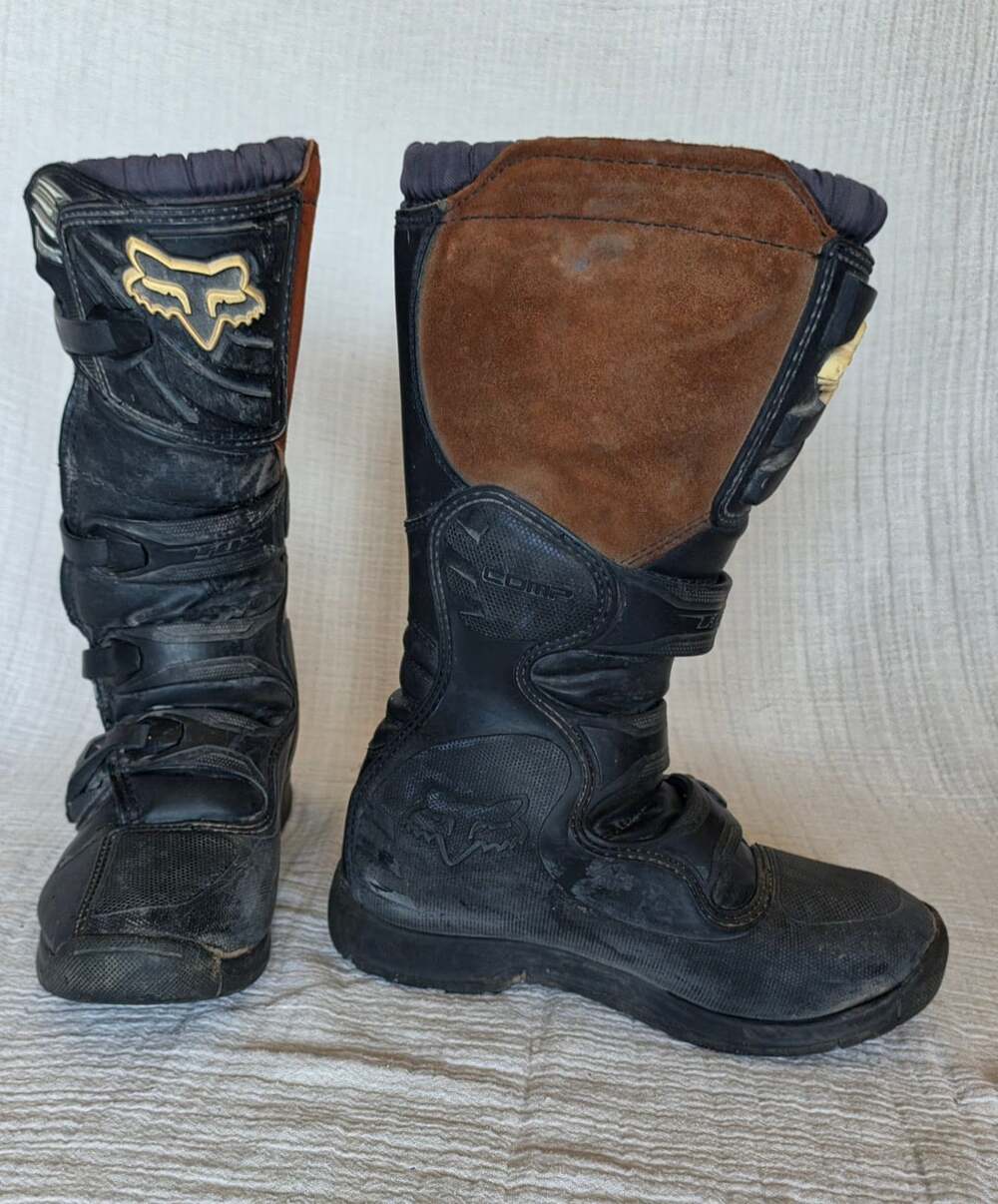 Fox Racing Youth Comp 3 Size Y8 Black Motocross Boots